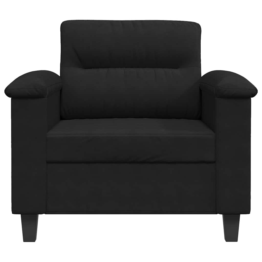 Poltrona 60 cm tecido de microfibra preto