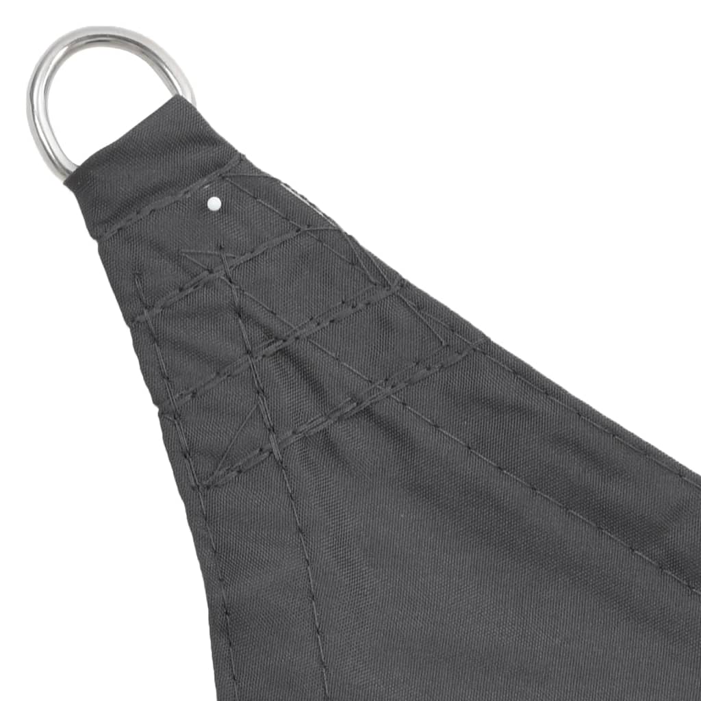 Toldo em tecido oxford triangular 5x5x5 m antracite