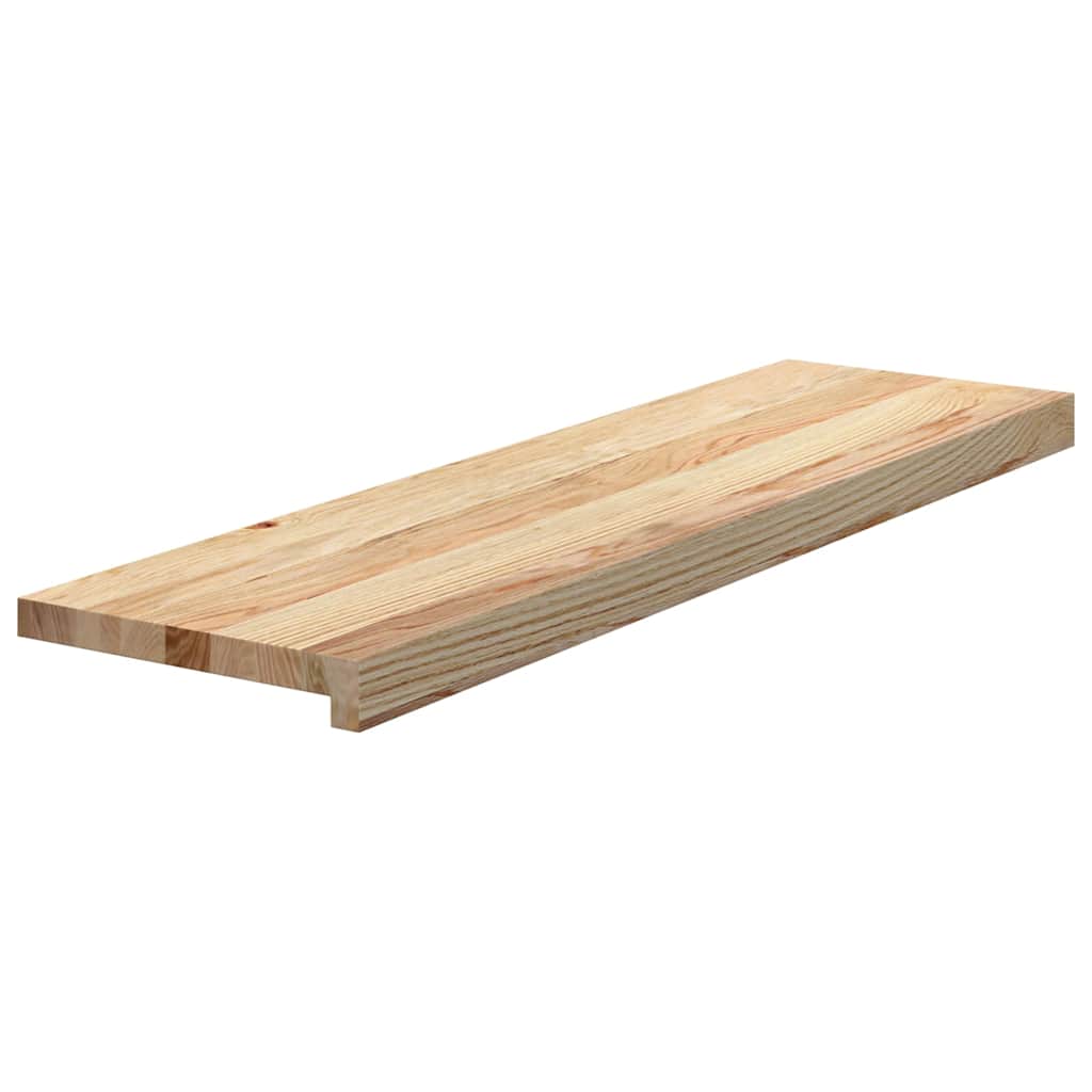 Tapetes de escada 12 pcs 90x30x2 cm carvalho maciço não tratado