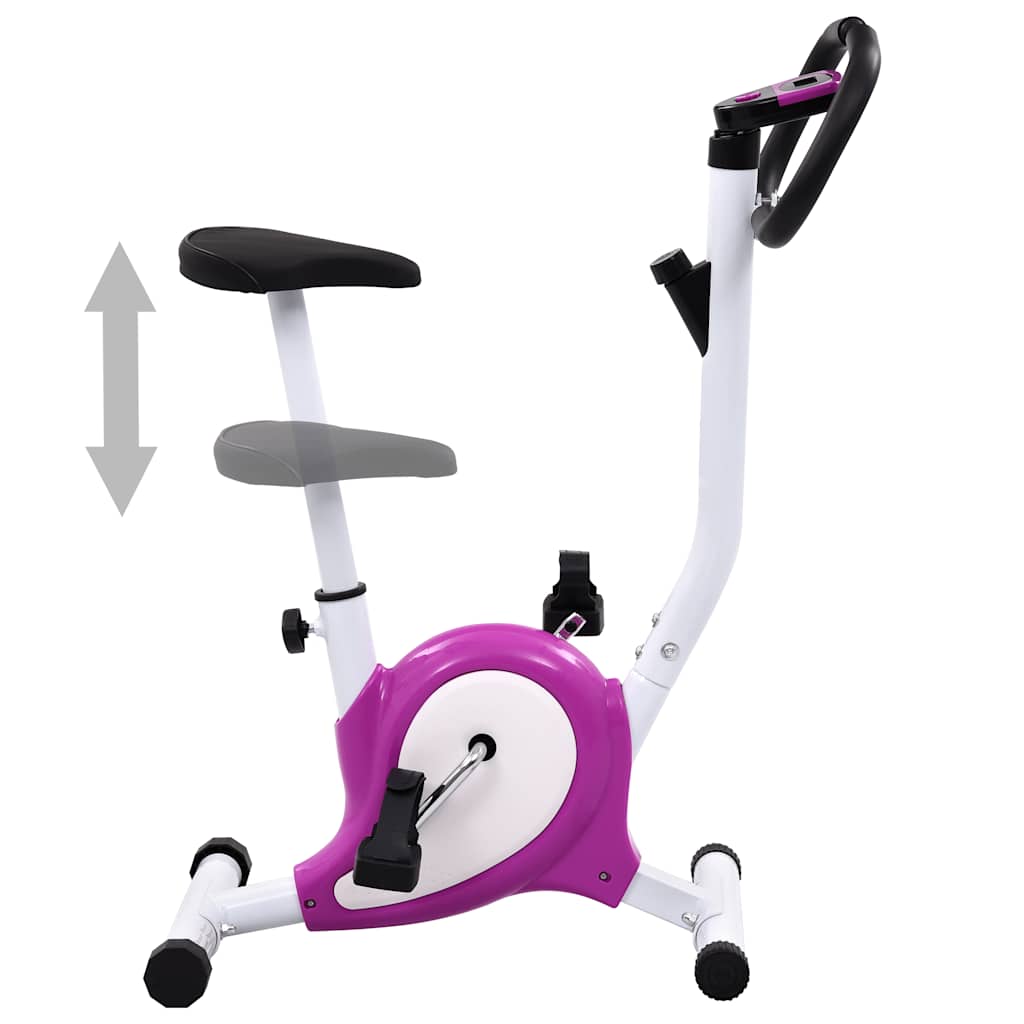 Bicicleta estática com resistência por cinta roxo