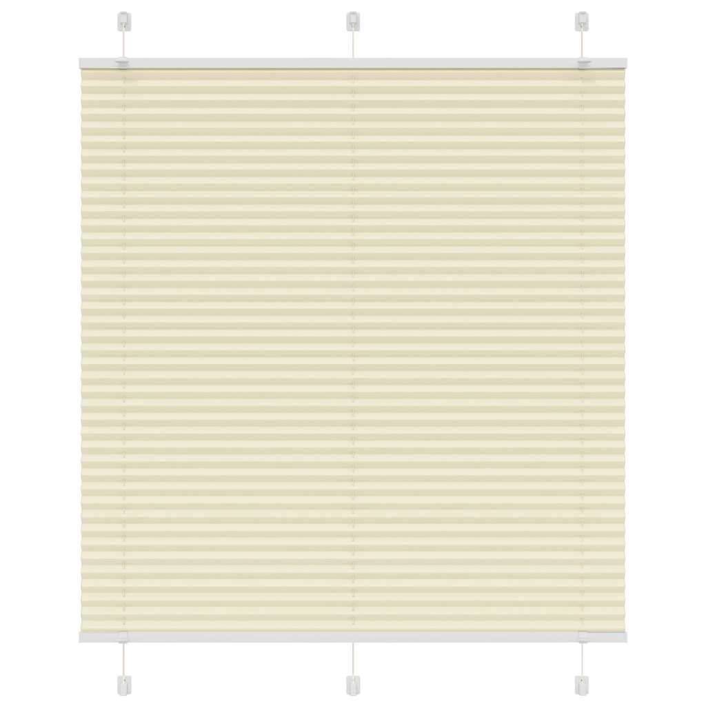 Plissado cego creme 120x150 cm largura tecido 119,4cm poliéster