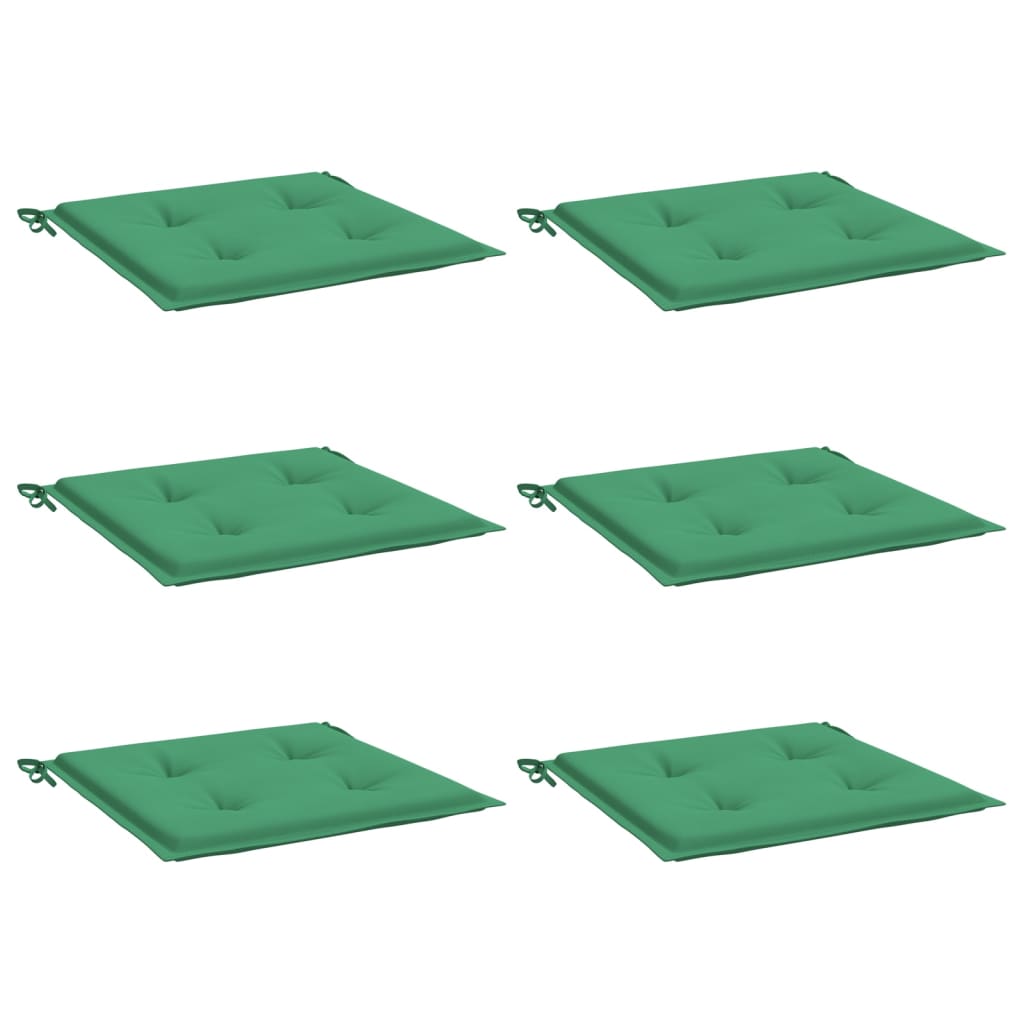 Almofadões p/ cadeiras de jardim 6 pcs tecido oxford verde