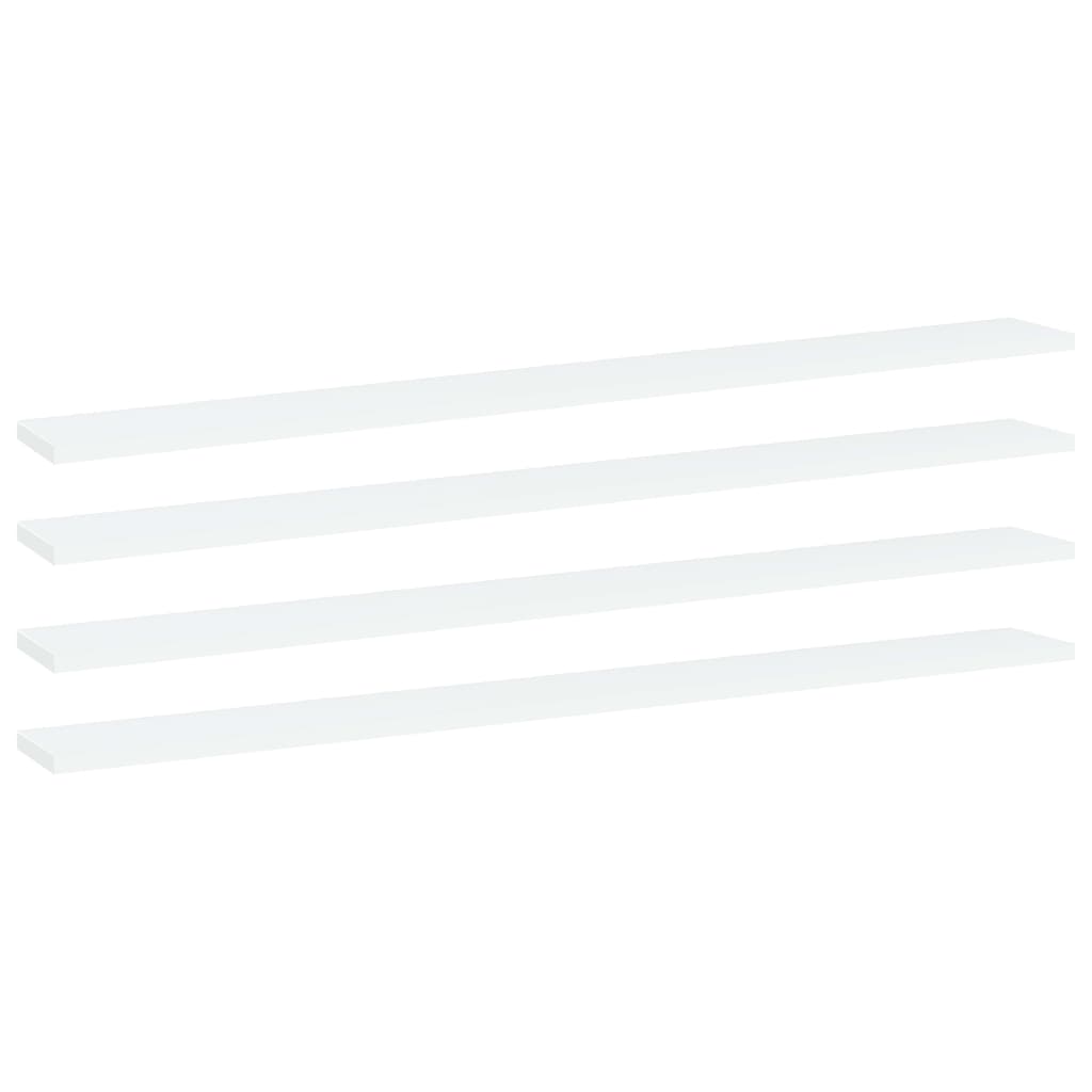 Prateleiras para estante 4pcs 100x10x1,5cm contraplacado branco