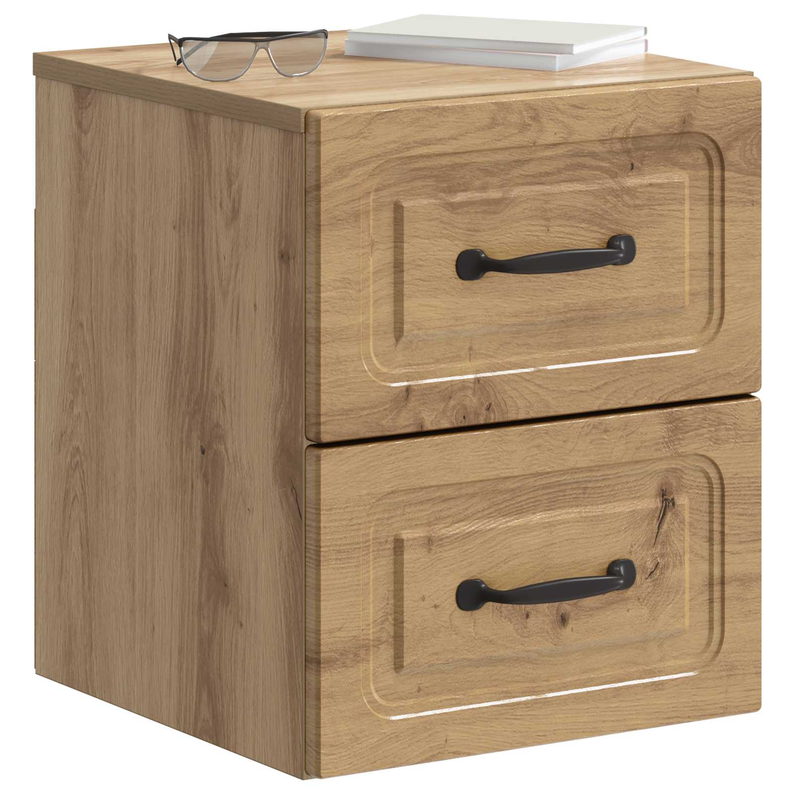Gabinete de canto montado na parede 2 unid. carvalho arttisan