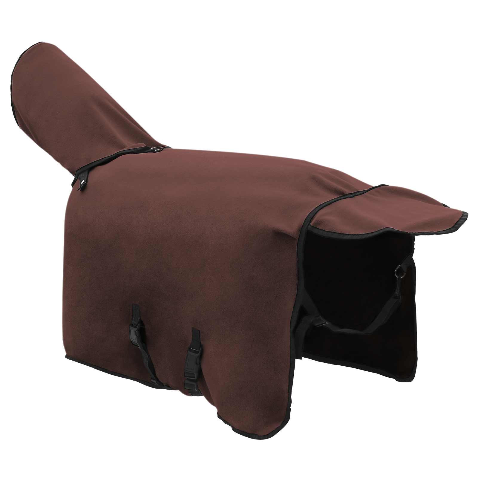 Cobertor de cavalo marrom escuro completo 75 cm poliéster