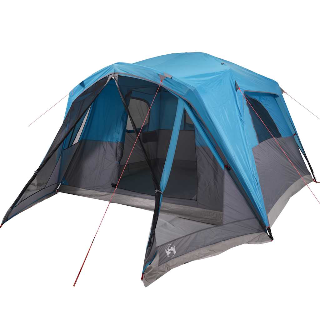 Tenda familiar c/ avançado para 6 pessoas impermeável azul