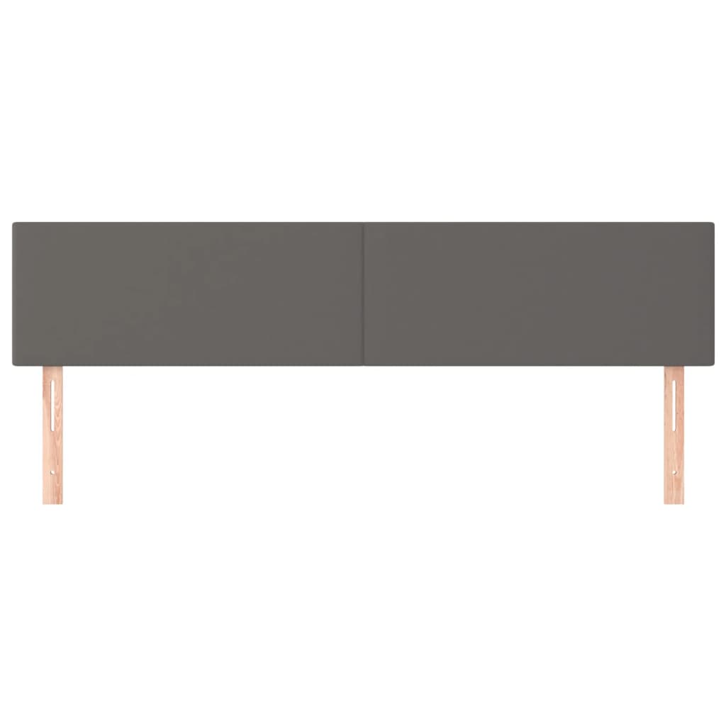 Cabeceiras cinzento 200x5x78/88 cm couro artificial