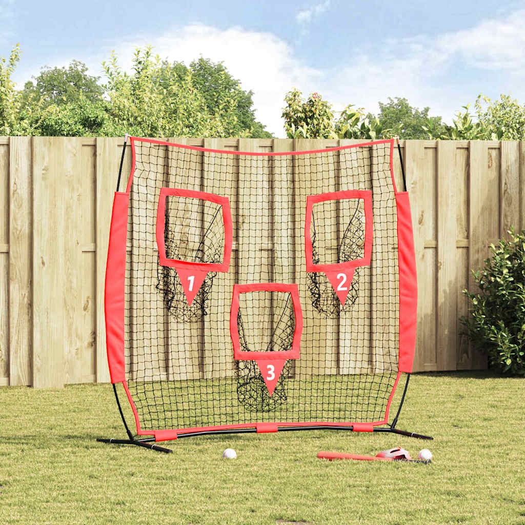 Rede de prática de basebol preto 214,5 x 89,5 x 181 cm