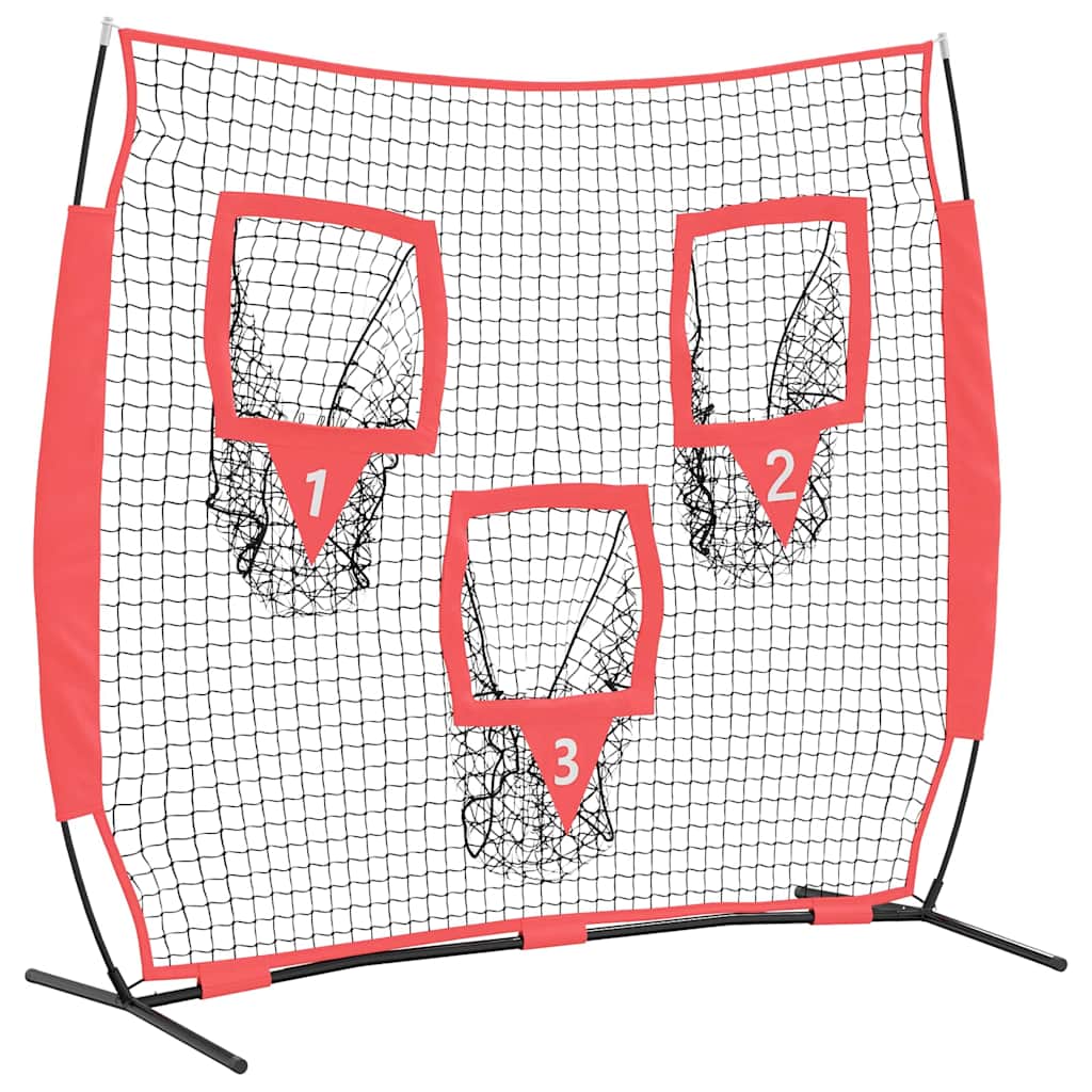 Rede de prática de basebol preto 214,5 x 89,5 x 181 cm