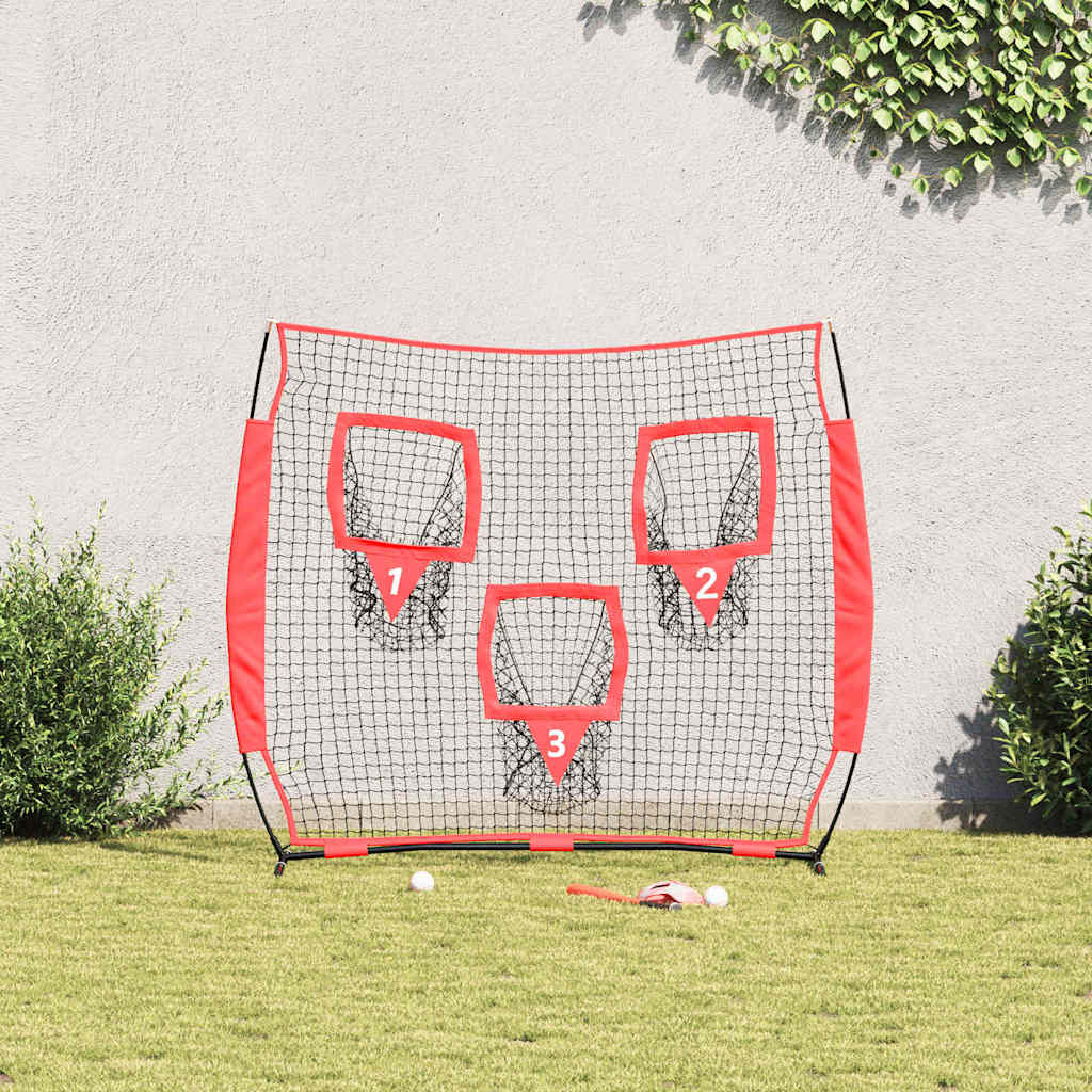 Rede de prática de basebol preto 214,5 x 89,5 x 181 cm