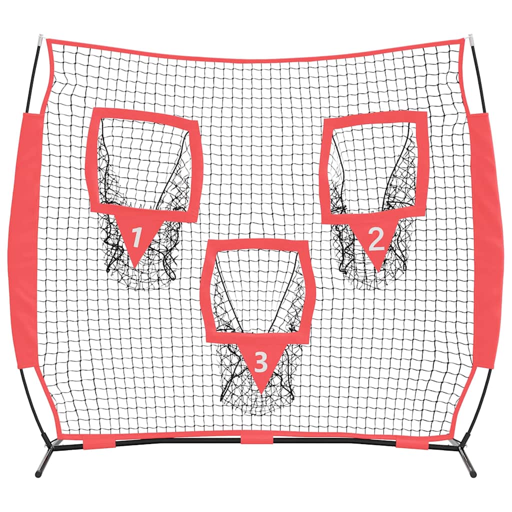 Rede de prática de basebol preto 214,5 x 89,5 x 181 cm