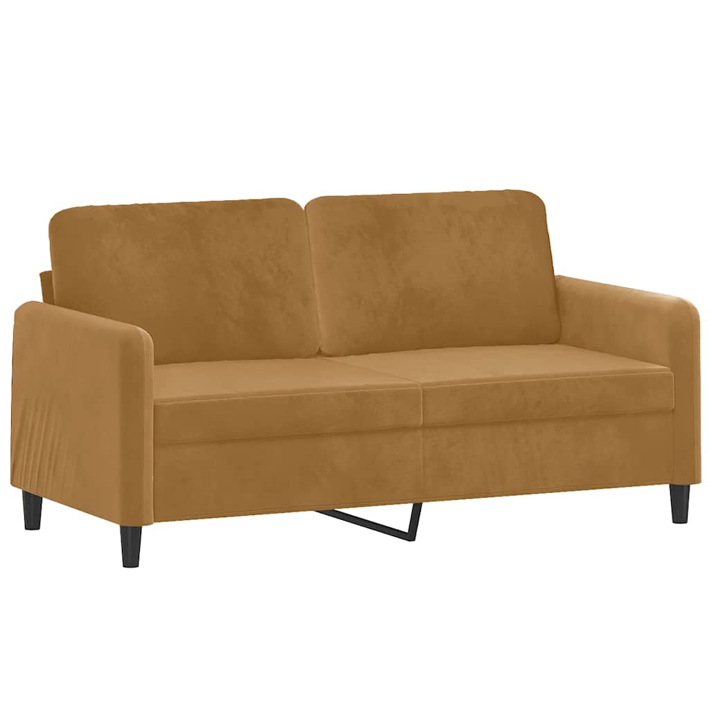 2 Pcs conjunto de sofás veludo castanho