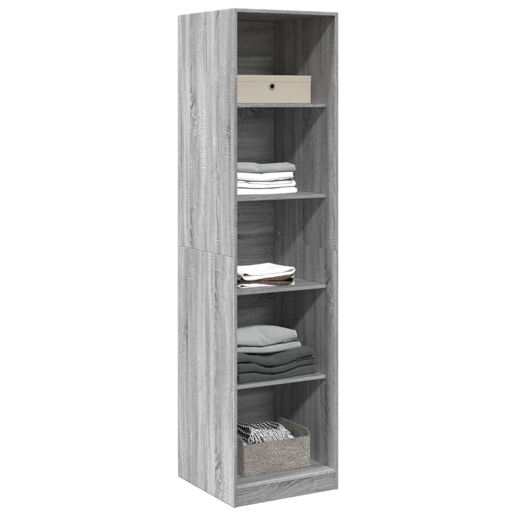 Roupeiro 50x50x200 cm derivados de madeira cinzento sonoma