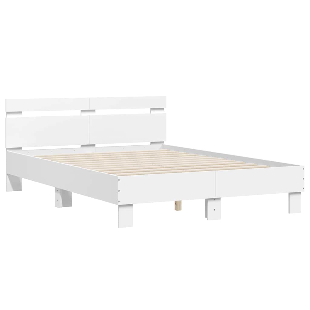 Estrutura cama c/ cabeceira 120x190 cm derivados madeira branco