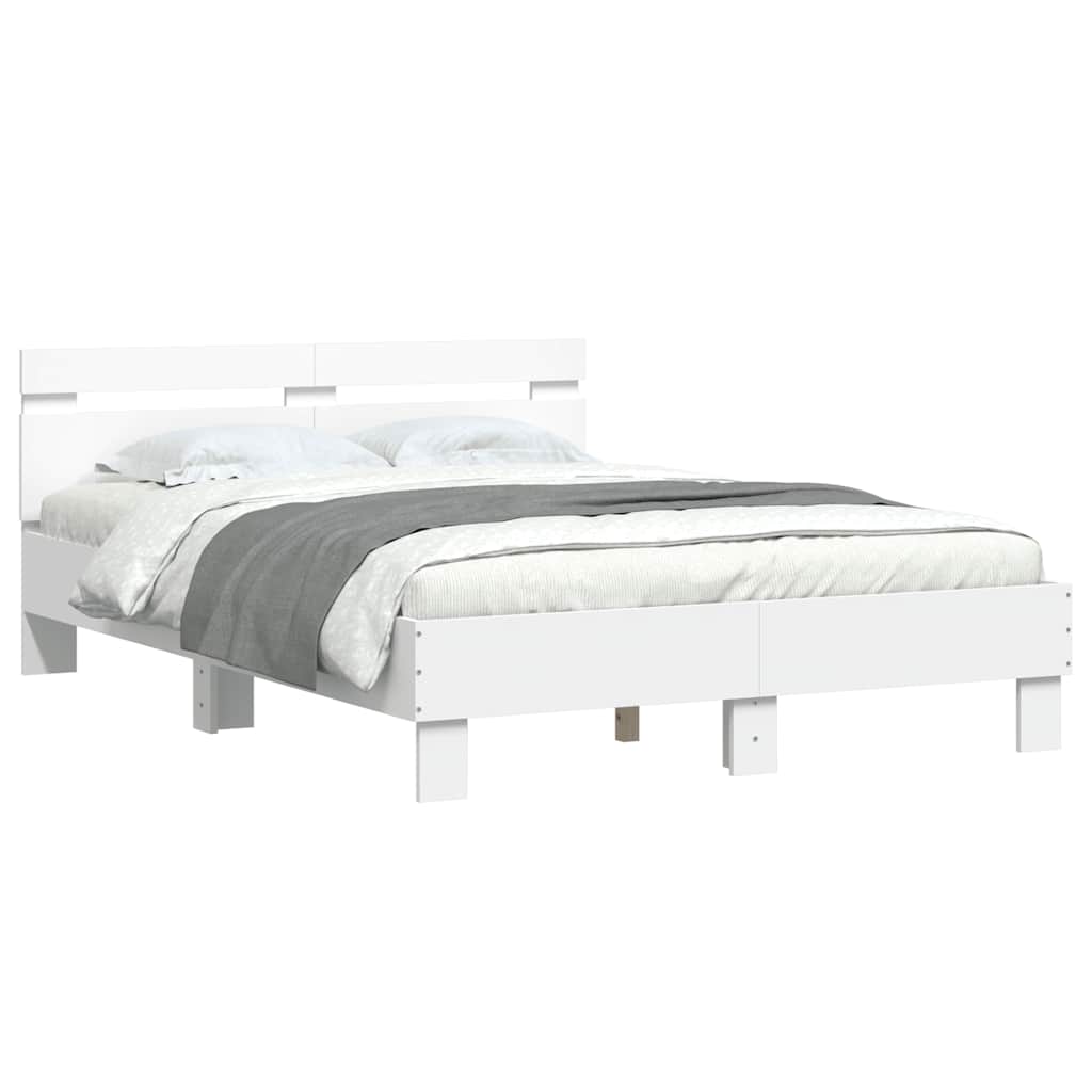 Estrutura cama c/ cabeceira 120x190 cm derivados madeira branco