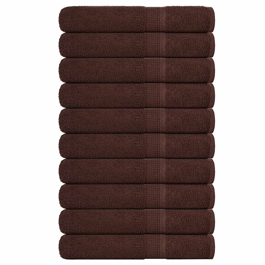 Toalhas de sauna frogn 10 pcs 80x200 cm 360 g/m² castanho