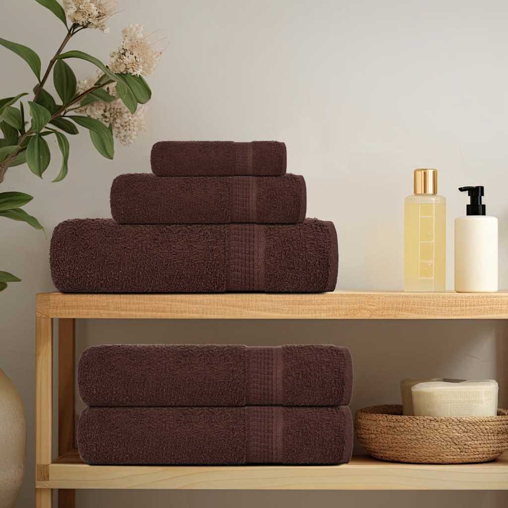 Toalhas de sauna frogn 10 pcs 80x200 cm 360 g/m² castanho