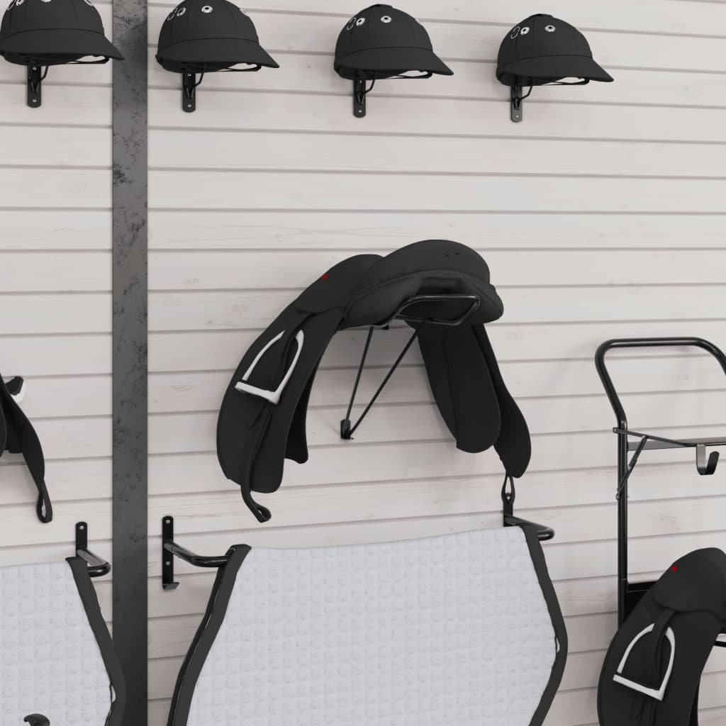 Suporte para sela de parede dobrável ferro preto