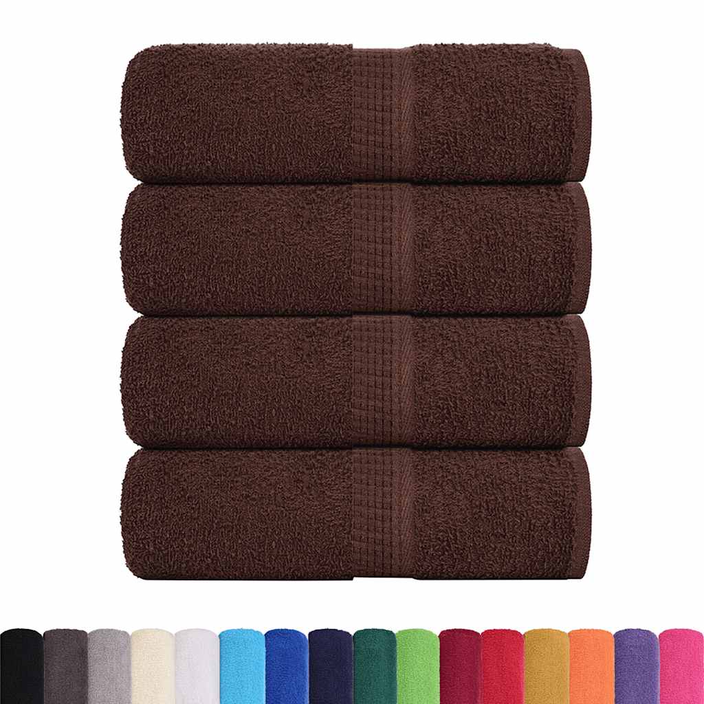Toalhas de rosto frogn 4 peças marrom 30x30 cm 360 g/m²