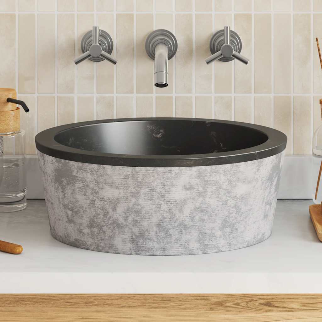 Lavatório ø40x15 mármore preto