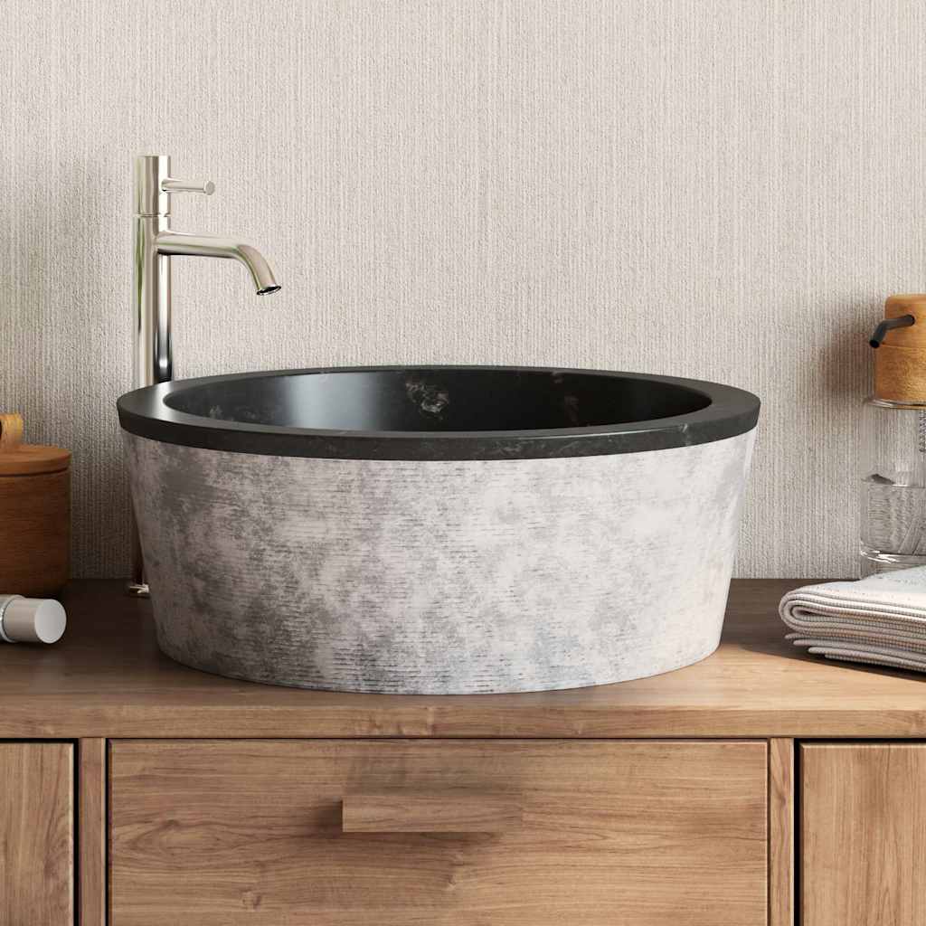 Lavatório ø40x15 mármore preto