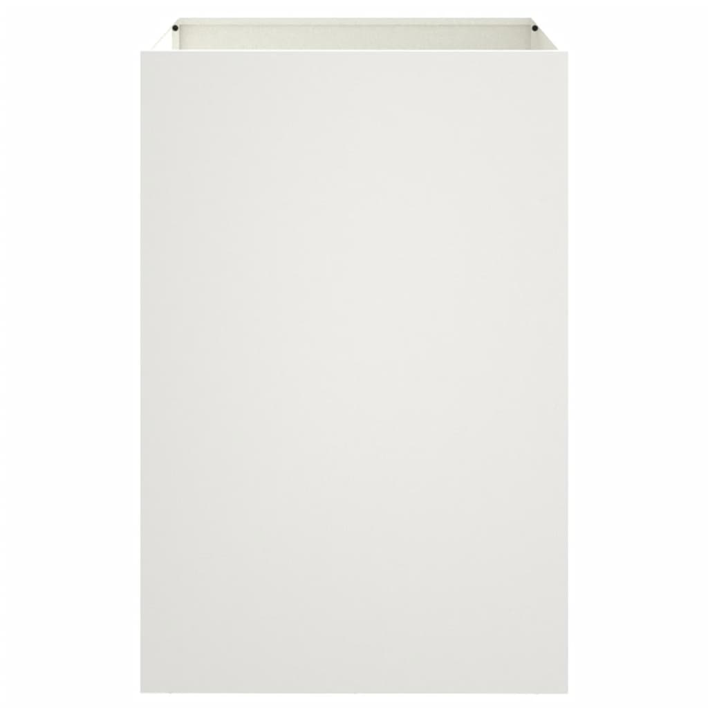 Vaso/floreira 52x48x75 cm aço branco