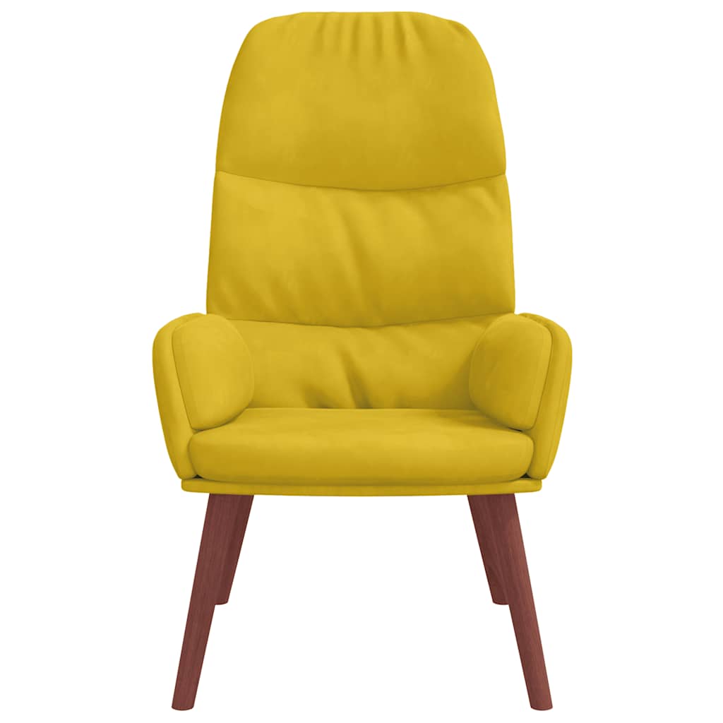 Cadeira de descanso veludo amarelo