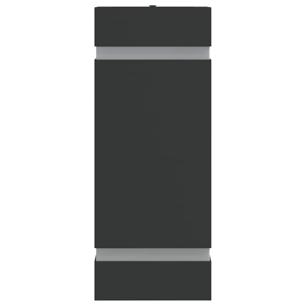 Candeeiro de parede para exterior aço inoxidável preto