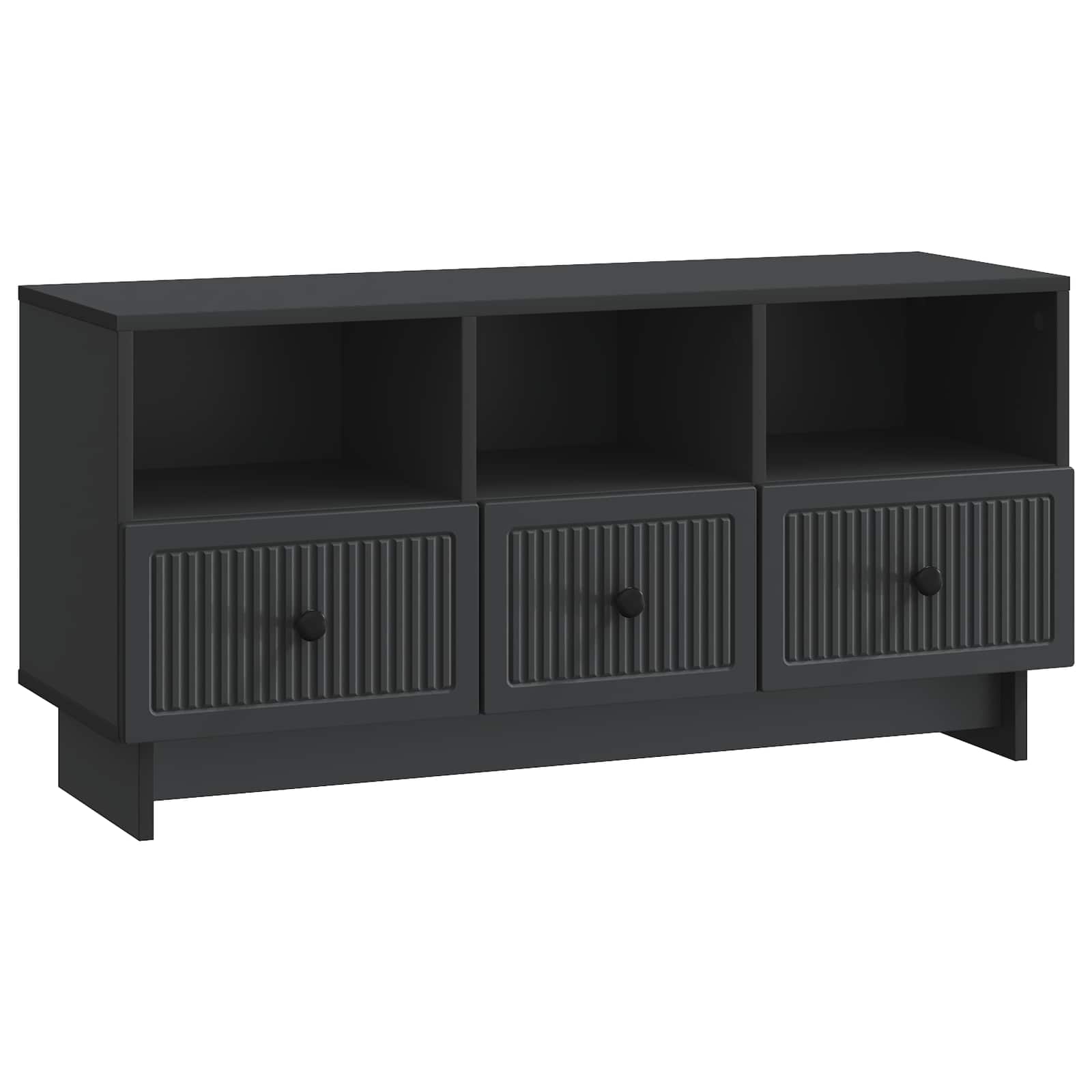 Gabinete para TV preto 102 x 34,5 x 50 cm derivados de madeira