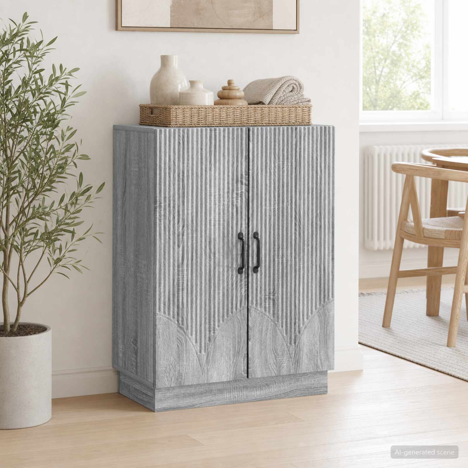 Buffet sonoma cinzento 66 x 34,5 x 87 cm derivados de madeira