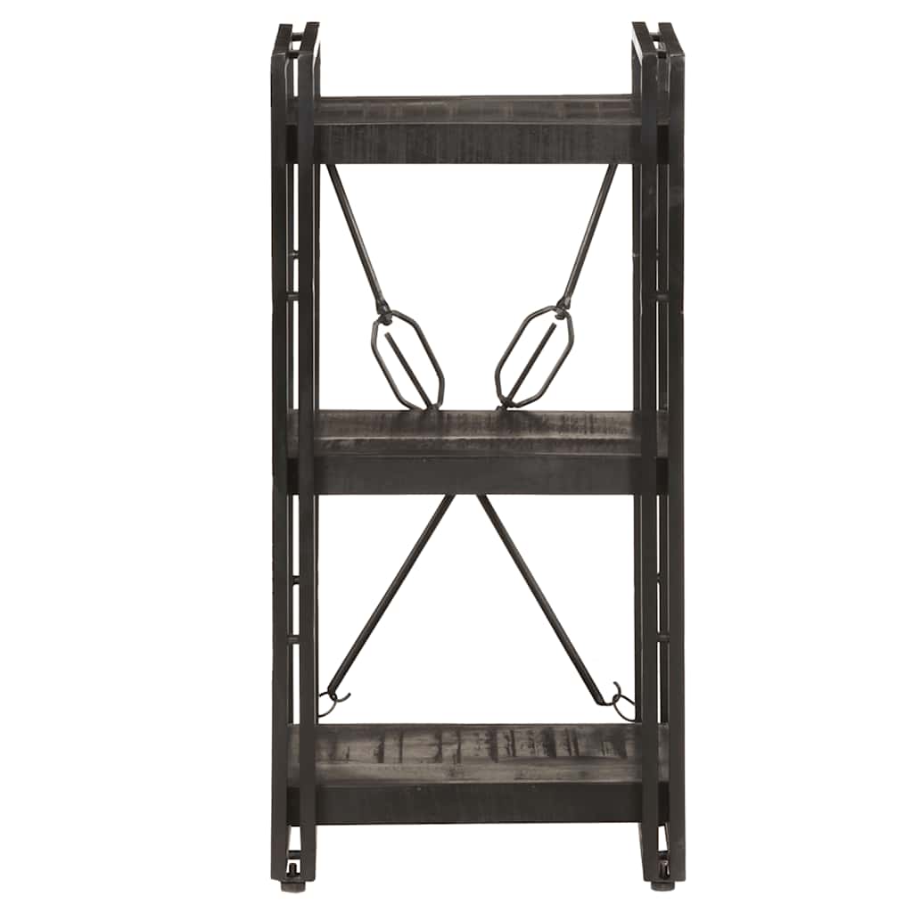 Estante com 3 prateleiras 40x30x80 cm mangueira maciça preto