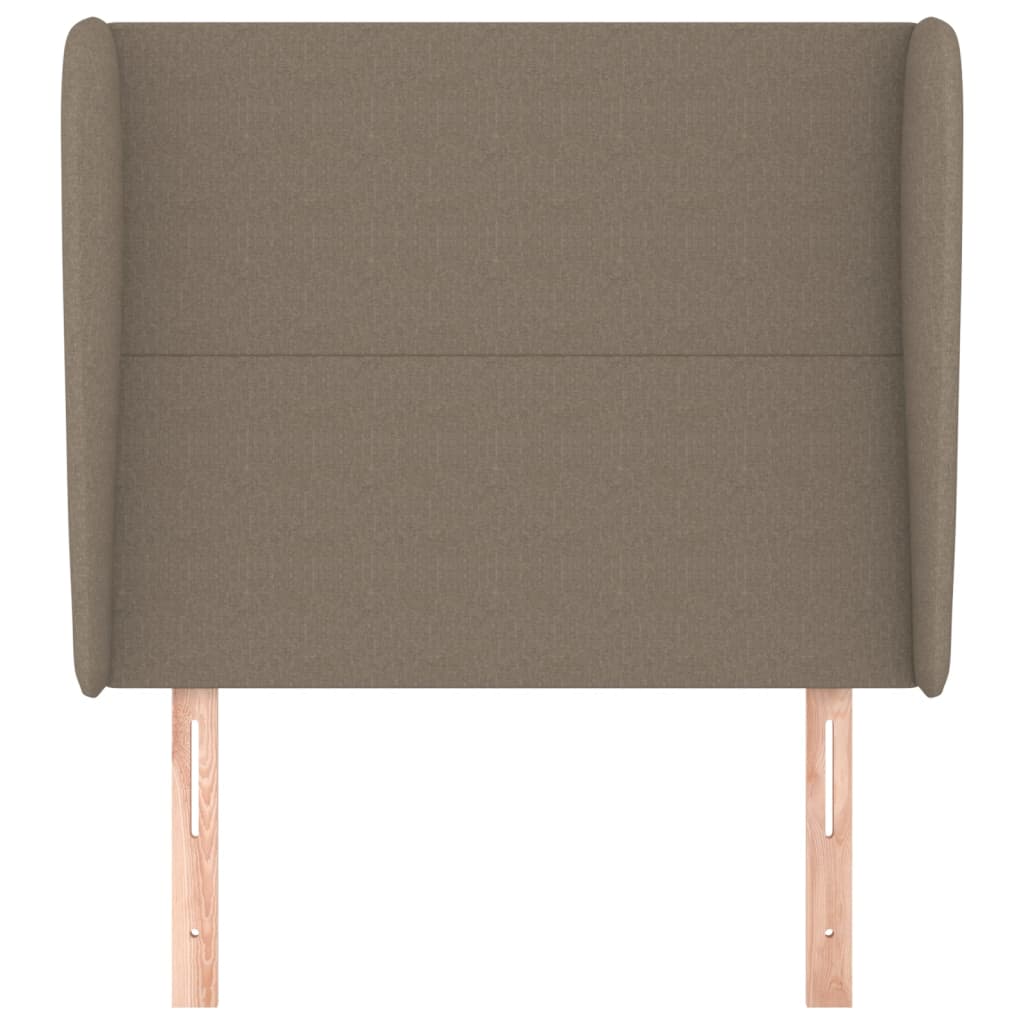 Cabeceira cama c/ abas tecido 93x23x118/128cm cinza-acastanhado