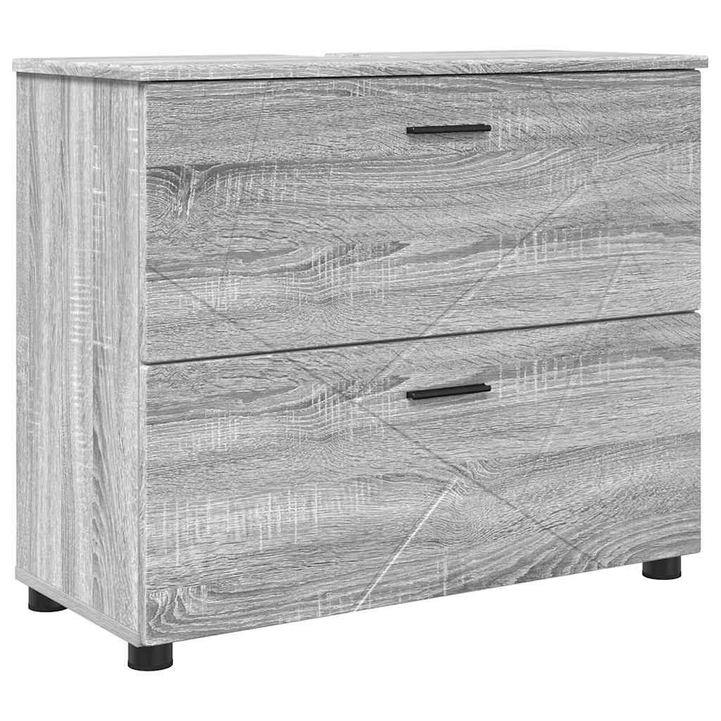Armário de banheiro cinza sonoma 76,5 x 35 x 64 cm