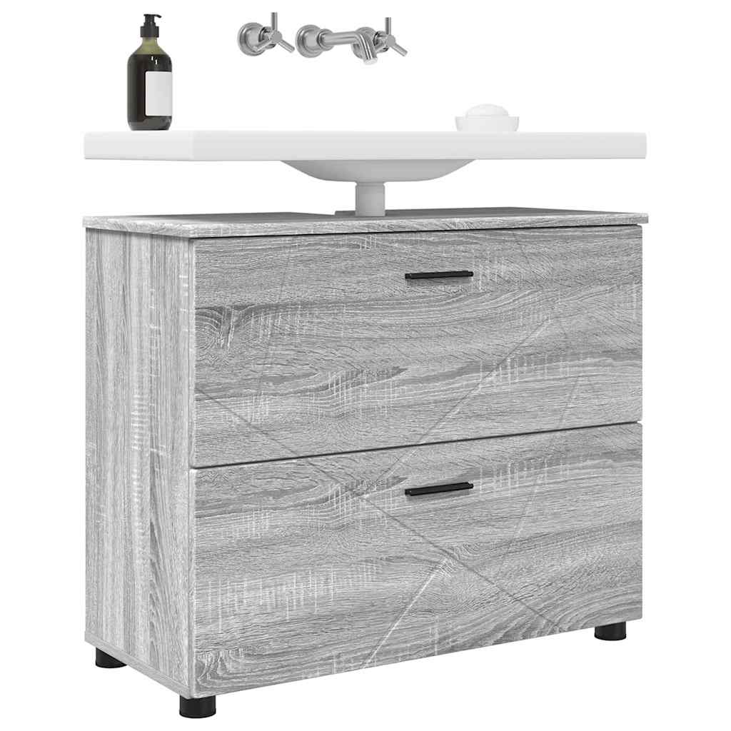 Armário de banheiro cinza sonoma 76,5 x 35 x 64 cm