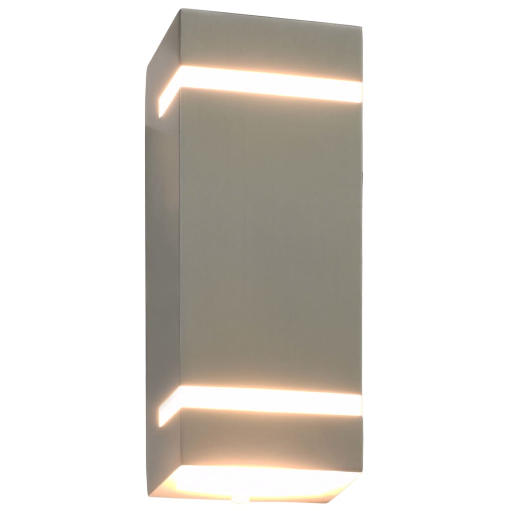 Candeeiros de parede exterior 2 pcs 35 w retangular prateado