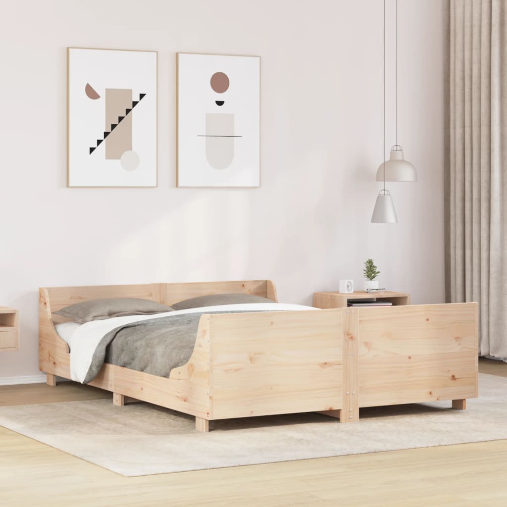 Cama sem colchão 135x190 cm madeira de pinho maciça