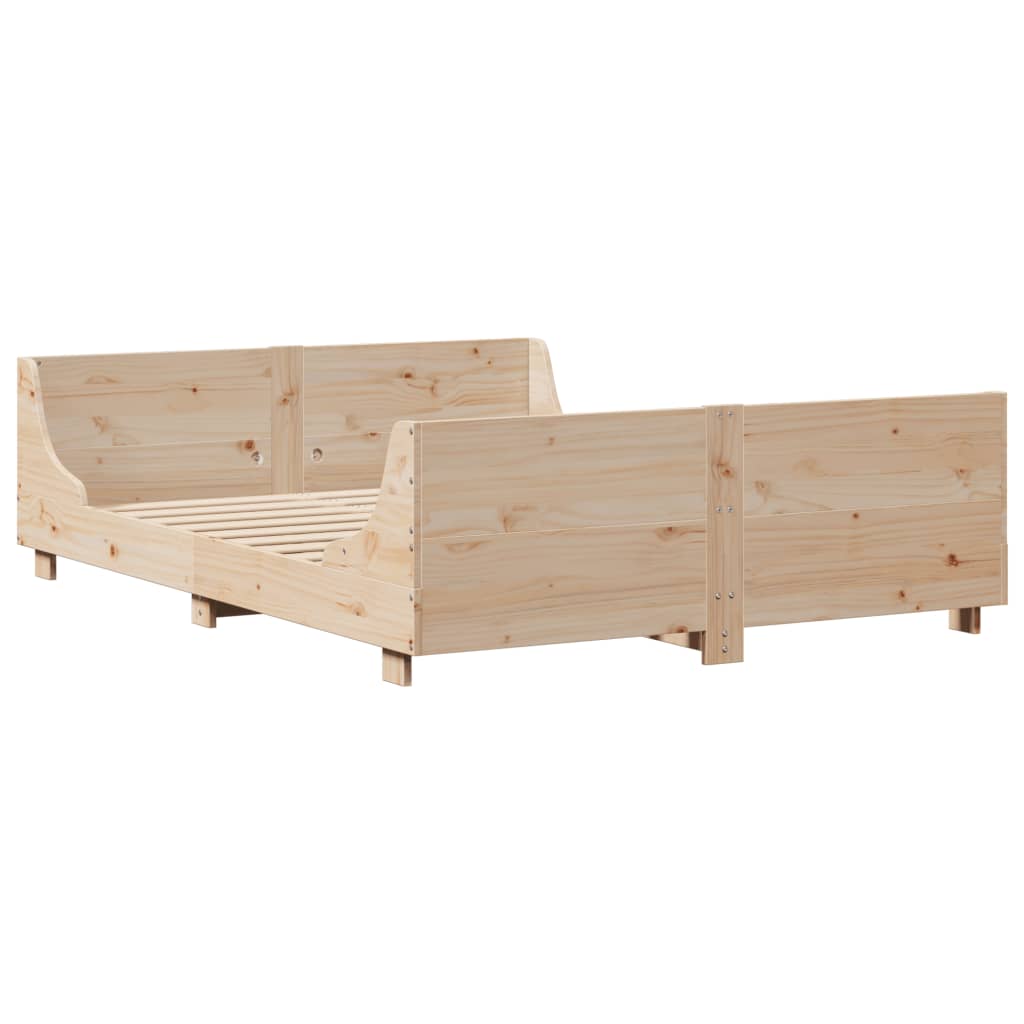 Cama sem colchão 135x190 cm madeira de pinho maciça