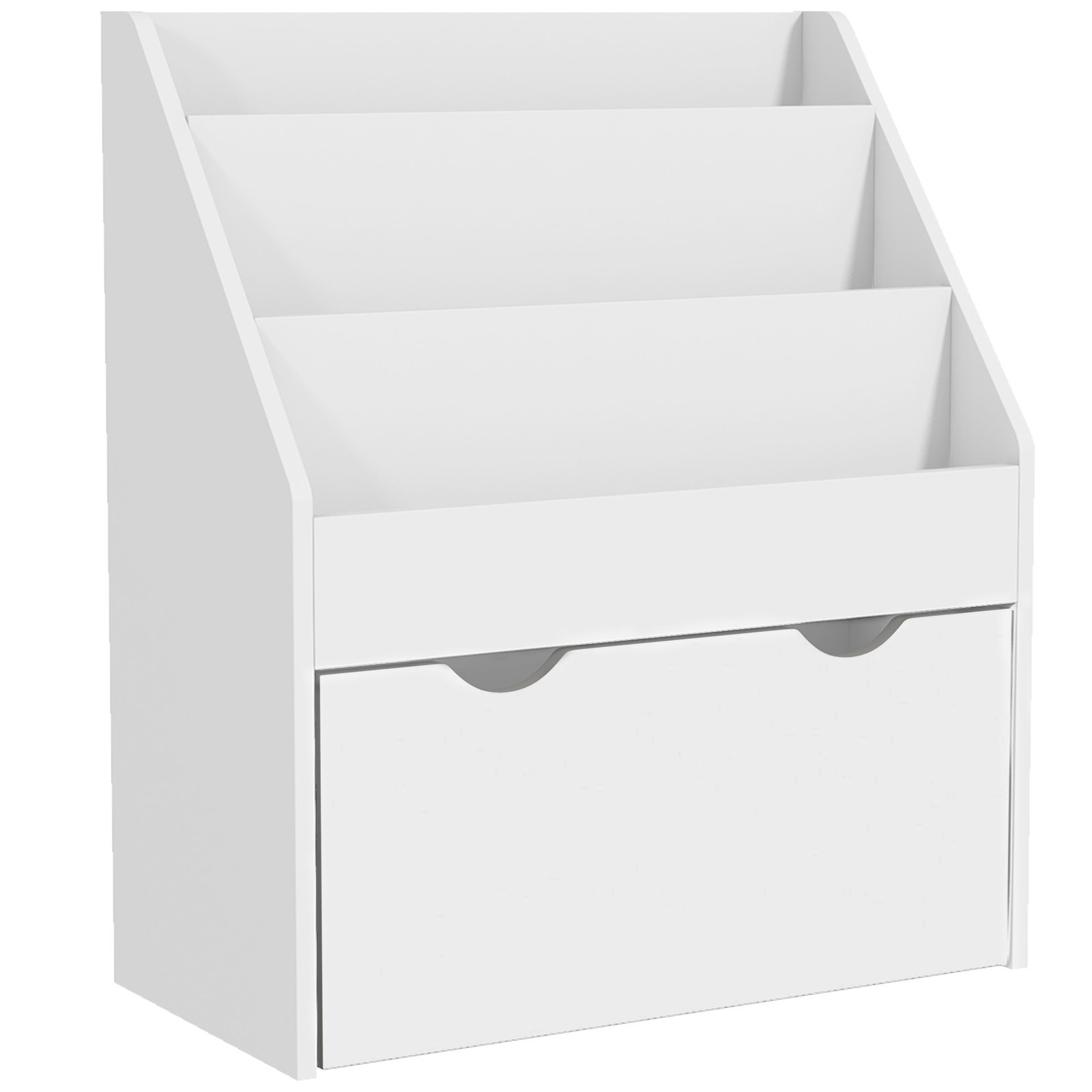 Estante de brinquedos com 3 compartimentos gaveta com rodas para quarto sala de jogos 62,5x30x70 cm branco