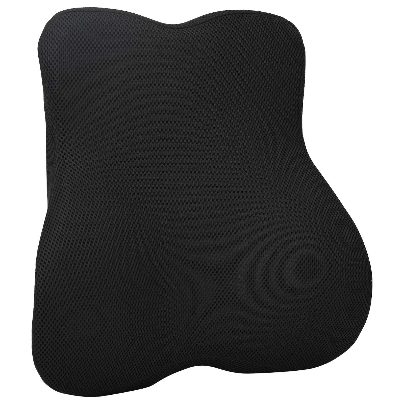 Almofada lombar preto espuma de memória 40 x 40 x 11 cm
