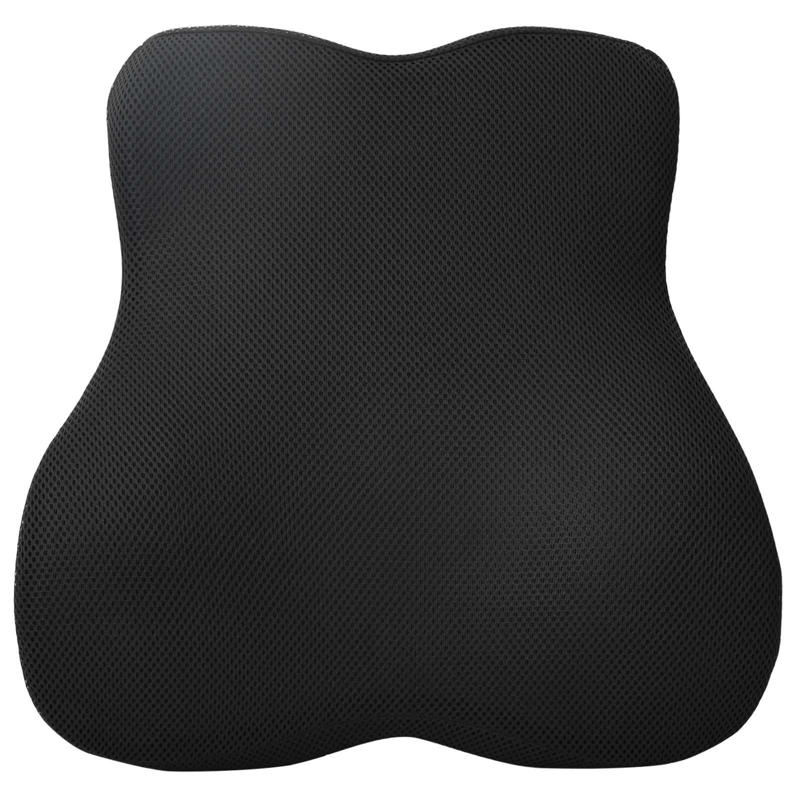 Almofada lombar preto espuma de memória 40 x 40 x 11 cm