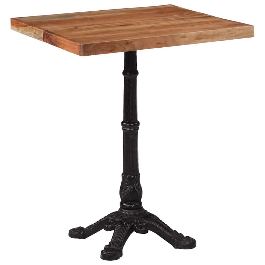 Mesa de bistrô 60x60x76 cm madeira de acácia maciça