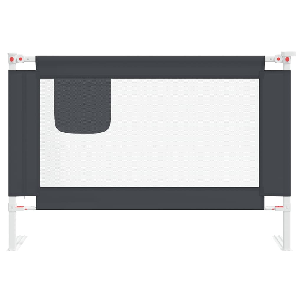 Barra segurança p/ cama infantil tecido 100x25 cm cinza-escuro