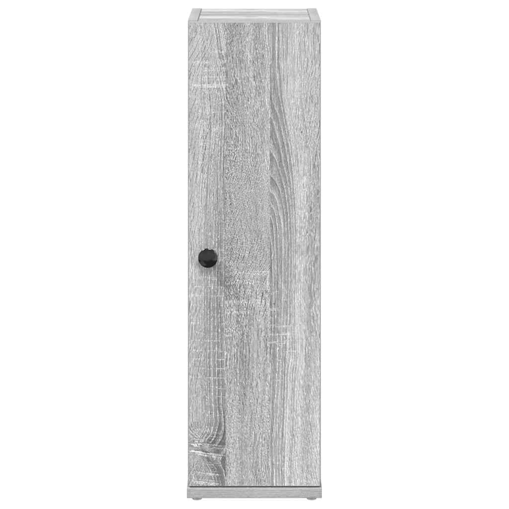 Móvel p/ casa banho c/ suporte rolos 20,5x22x72 cm sonoma cinza