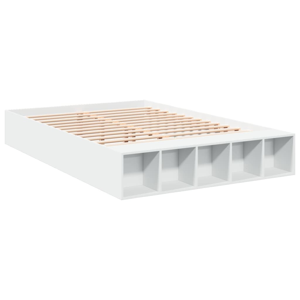 Estrutura de cama 150x200 cm derivados de madeira branco