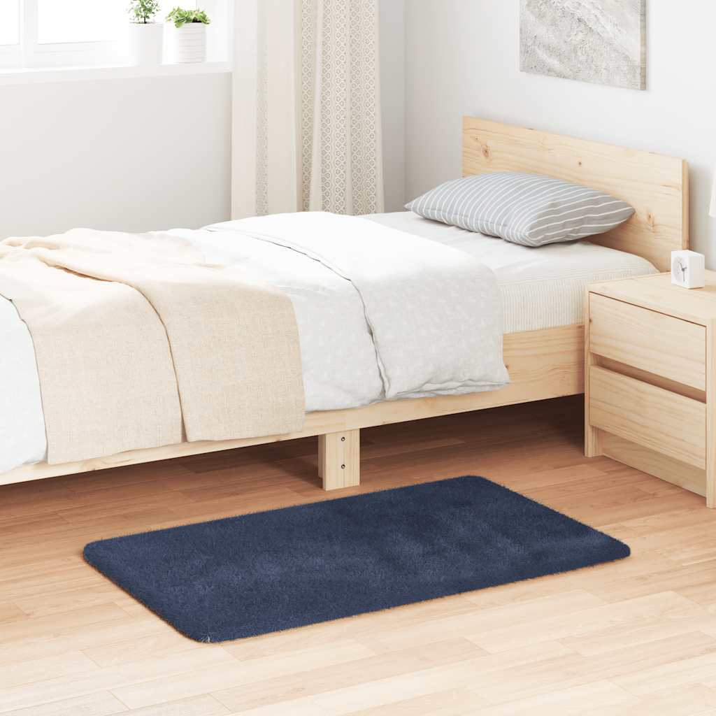 Tapete shaggy de pelo alto navarra 60x100 cm azul-marinho