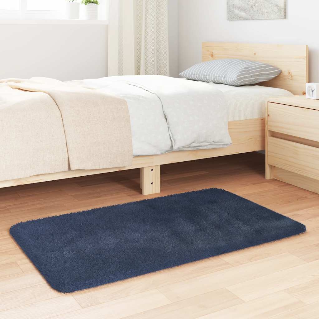 Tapete shaggy de pelo alto navarra 60x100 cm azul-marinho