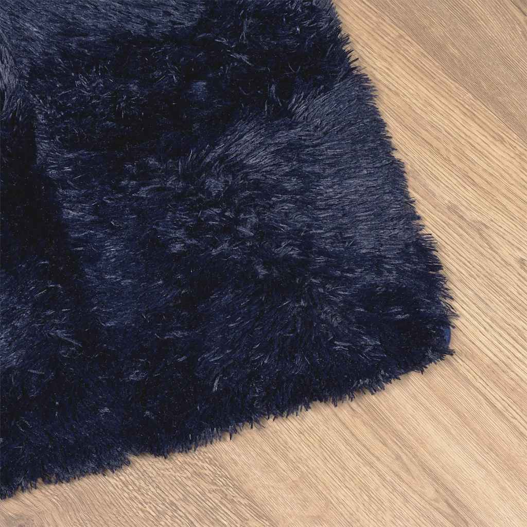 Tapete shaggy de pelo alto navarra 60x100 cm azul-marinho