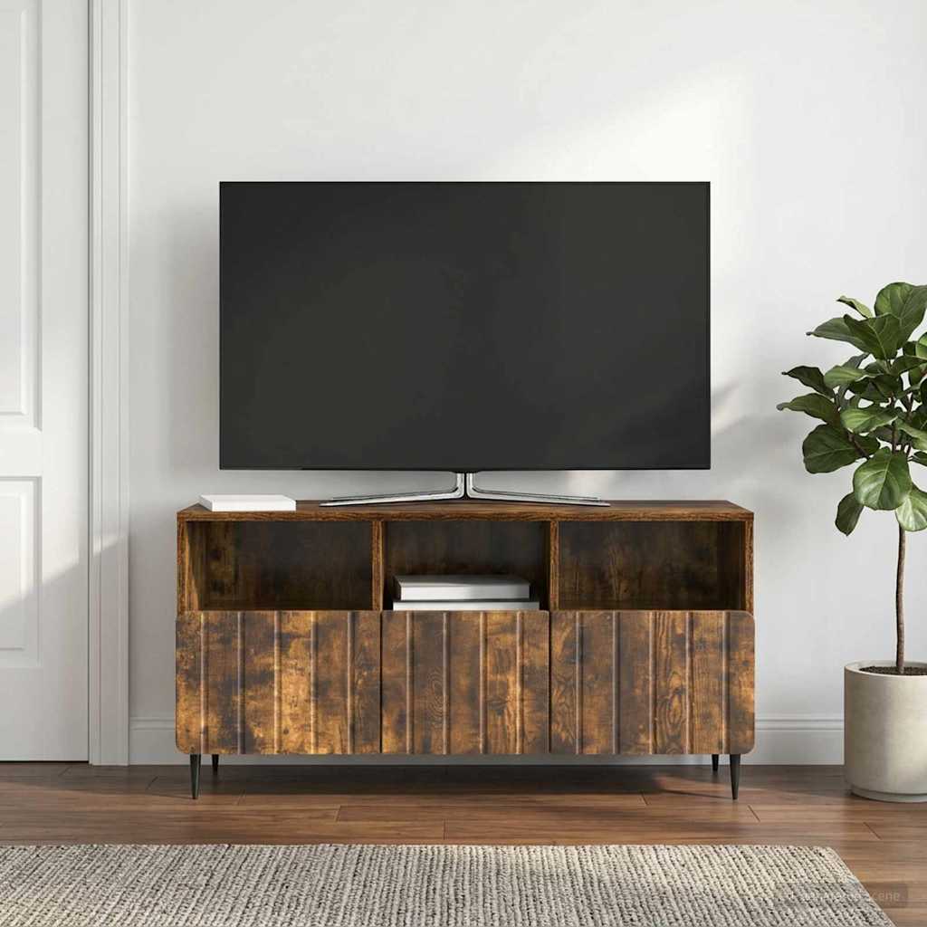 Gabinete para TV com gaveta carvalho fumado 102 x 34,5 x 50 cm