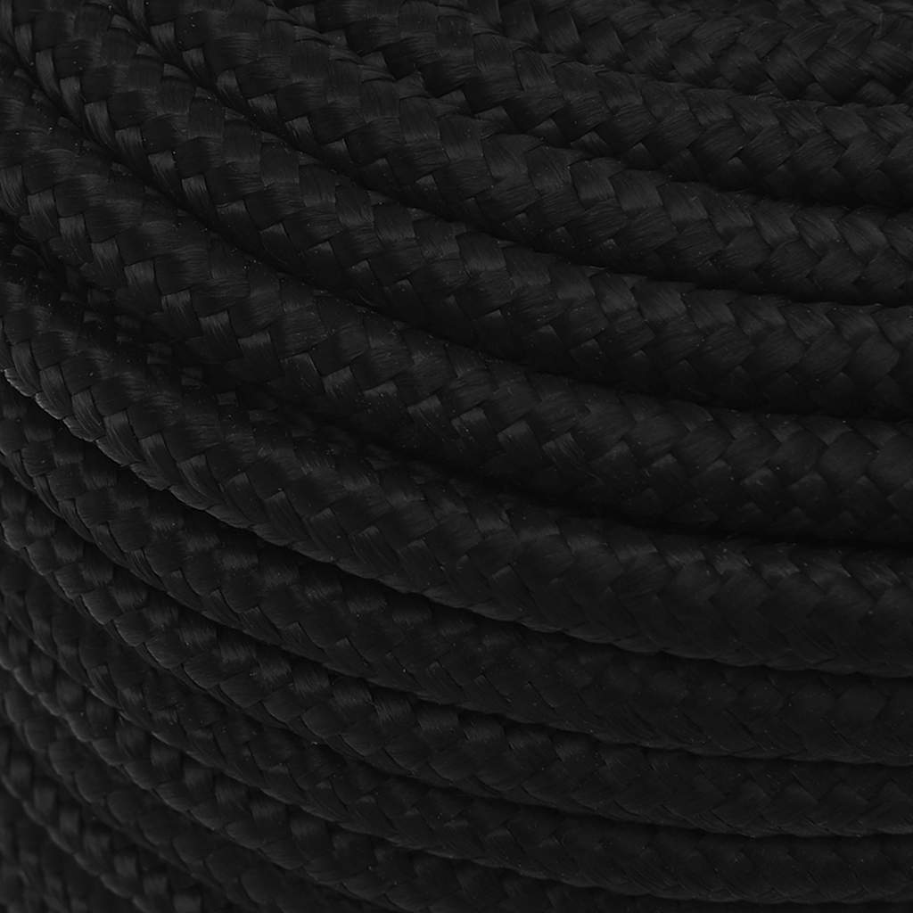 Corda de trabalho 12 mm 250 m poliéster preto