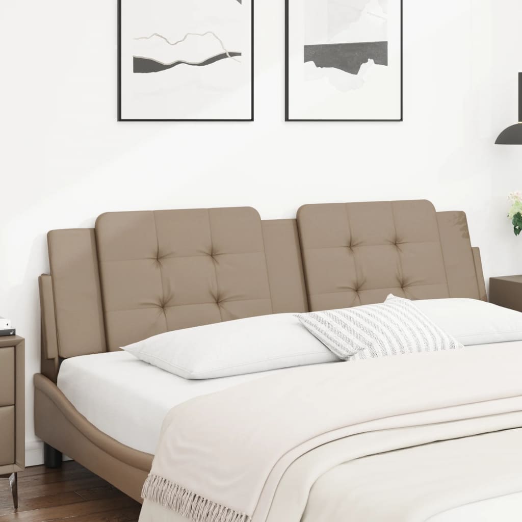 Almofadão de cabeceira zadar 180 cm couro artificial cappuccino